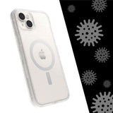 OtterBox Symmetry+ Clear MagSafe Apple iPhone 14 Plus Case Stardust (Clear Glitter) - (77-89192),Antimicrobial,DROP+ 3X Military Standard,Raised Edges