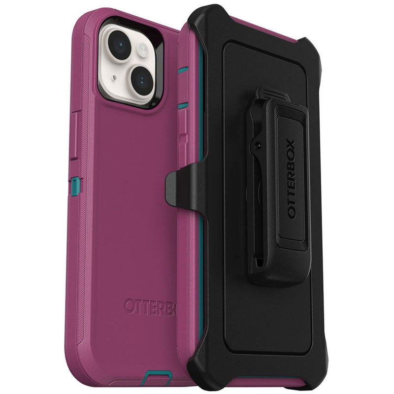 OtterBox Defender Apple iPhone 14 / iPhone 13 Case Canyon Sun (Pink) - (77-89632),DROP+ 4X Military Standard,Multi-Layer,Included Holster,Raised Edges