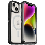 OtterBox Defender XT Clear MagSafe Apple iPhone 14 / iPhone 13 Case Black Crystal - (77-90062), DROP+ 5X Military Standard, Multi-Layer, Raised Edges