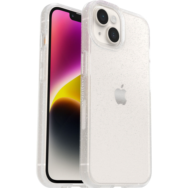 OtterBox React Apple iPhone 14 Case Stardust (Clear Glitter) - (77-88888), Antimicrobial, DROP+ Military Standard, Raised Edges, Hard Case, Soft