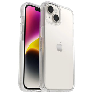 (LS) OtterBox Symmetry Clear Apple iPhone 14 / iPhone 13 Case Clear - (77-8863), Antimicrobial, DROP+ 3X Military Standard,  Ultra-Sleek,7 Yrs