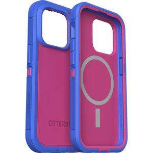 OtterBox Defender XT MagSafe Apple iPhone 14 Pro Case Blooming Lotus (Pink)-(77-89123),DROP+ 5X Military Standard,Multi-Layer,Port Covers,7 Yrs