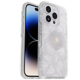 OtterBox Otter + Pop Symmetry Clear Apple iPhone 14 Pro Case Flower Of The Month (Clear) - (77-89729), Antimicrobial, DROP+ 3X Military Standard,7 Yrs