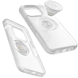 (LS) OtterBox Otter + Pop Symmetry Clear Apple iPhone 14 Pro Case Stardust Pop (Clear Glitter) - (77-88807), DROP+ 3X Military Standard, 7 Years Warra