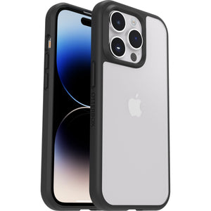 OtterBox React Apple iPhone 14 Pro Case Black Crystal (Clear/Black) -(77-88890),Antimicrobial,DROP+ Military Standard,Hard Case,Soft Grip,7 Yrs