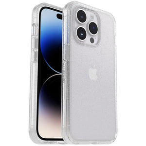 OtterBox Symmetry Clear Apple iPhone 14 Pro Case Stardust (Clear Glitter) - (77-88635), Antimicrobial, DROP+ 3X Military Standard, Raised Edges,7 Yrs