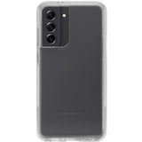 OtterBox Symmetry Clear Samsung Galaxy S21 FE 5G (6.4") Case Clear - (77-83945), Antimicrobial, DROP+ 3X Military Standard, Raised Edges, Ultra-Sleek