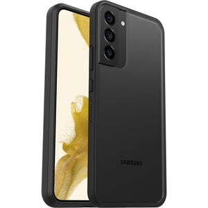 OtterBox React Samsung Galaxy S22+ 5G (6.6") Case Black Crystal (Clear/Black) -(77-86613),Antimicrobial,DROP+ Military Standard,Raised Edges,Hard