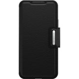 OtterBox Strada Samsung Galaxy S22+ 5G (6.6") Case Black - (77-86486), DROP+ 3X Military Standard, Leather Folio Cover, Card Holder, Raised Edges