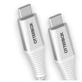 OtterBox USB-C to USB-C Fast Charge Premium Pro Cable (2M) - White (78-80889), 60W,30K Bend,Samsung Galaxy,Apple iPhone,iPad,MacBook,Google,OPPO,Nokia