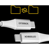 OtterBox USB-C to USB-C Fast Charge Premium Pro Cable (2M) - White (78-80889), 60W,30K Bend,Samsung Galaxy,Apple iPhone,iPad,MacBook,Google,OPPO,Nokia