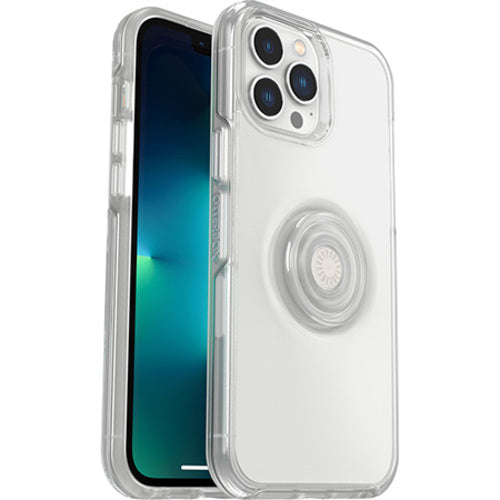 OtterBox Otter + Pop Symmetry Clear Apple iPhone 13 Pro Max / iPhone 12 Pro Max Case Clear Pop - (77-84637), Antimicrobial, DROP+ 3X Military Standard