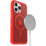 OtterBox Symmetry+ Clear MagSafe Apple iPhone 13 Pro Case In The Red - (77-83642), Antimicrobial, DROP+ 3X Military Standard, Raised Edges,Ultra-Sleek