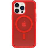 OtterBox Symmetry+ Clear MagSafe Apple iPhone 13 Pro Case In The Red - (77-83642), Antimicrobial, DROP+ 3X Military Standard, Raised Edges,Ultra-Sleek