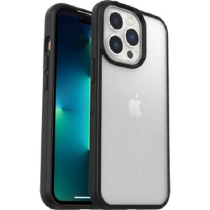 OtterBox React Apple iPhone 13 Pro Case Black Crystal (Clear/Black) -(77-85593),DROP+ Military Standard,Raised Edges,Hard Case,Soft Grip,7 Yrs