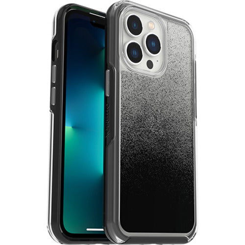 OtterBox Symmetry Clear Apple iPhone 13 Pro Case Ombre Spray (Clear/Black) - (77-83492), DROP+ 3X Military Standard, Raised Edges, 7 Years Warranty