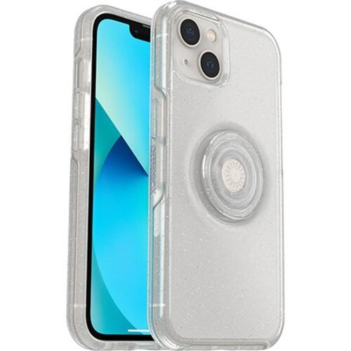 (LS) OtterBox Otter + Pop Symmetry Clear Apple iPhone 13 Case Stardust Pop (Clear Glitter) - (77-85395), Antimicrobial, DROP+ 3X Military Standard