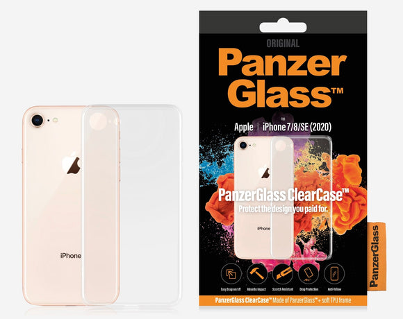 PanzerGlass Apple iPhone SE (3rd & 2nd Gen) and iPhone 8 / iPhone 7 ClearCase - Clear (0192), Scratch & Shock Resistant, Anti-Yellowing, 2YR