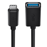 Belkin 3.0 USB-C to USB-A Adapter (USB-C Adapter) - Black (F2CU036btBLK), 5Gbps, Reversible USB-C Connector, Power Output 3A, USB-IF Certified,2YR