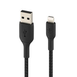 Belkin BoostCharge Lightning to USB-A Cable (1m/3.3ft) - Black (CAA001bt1MBK), 480Mbps, 8K+ bend, Apple iPhone / iPad / Macbook, 2YR