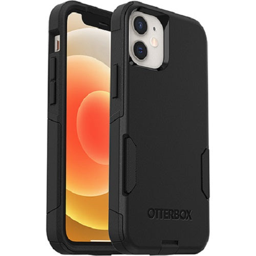 OtterBox Commuter Apple iPhone 12 Mini Case Black - (77-65356), Antimicrobial, DROP+ 3X Military Standard, Dual-Layer, Raised Edges, Port Covers