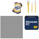 OtterBox Mobile Device Care Kit - Detailing Kit (Blue) (78-52084), Reusable Tin, Three Screen and Port Brushes, Embossed Micro-Fiber Cloth