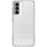 OtterBox Symmetry Clear Samsung Galaxy S21 5G (6.2") Case Stardust (Clear Glitter) - (77-81761), Antimicrobial,DROP+ 3X Military Standard,Raised Edges