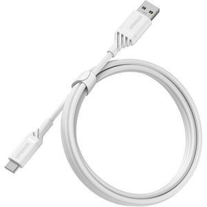 OtterBox USB-C to USB-A (2.0) Cable (1M) - White (78-52536), 3 AMPS (60W), 3K Bend/Flex,Samsung Galaxy,Apple iPhone,iPad,MacBook, 2 Years Warranty