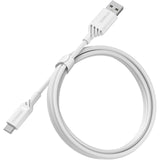 OtterBox USB-C to USB-A (2.0) Cable (1M) - White (78-52536), 3 AMPS (60W), 3K Bend/Flex,Samsung Galaxy,Apple iPhone,iPad,MacBook, 2 Years Warranty