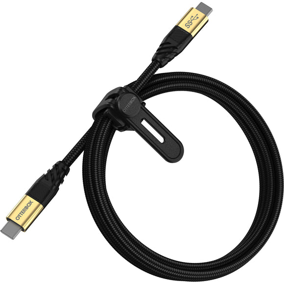 OtterBox USB-C to USB-C (3.2 Gen 1) Premium Cable (1.8M) - Black(78-80212), 100W,10K Bend,Samsung Galaxy,Apple iPhone,iPad,MacBook, 2 Years Warranty