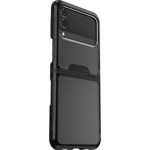 OtterBox Symmetry Flex Samsung Galaxy Z Flip3 5G (6.7") Case Black Crystal (Clear/Black) - (77-84199), Antimicrobial, DROP+ 2X Military Standard