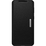 OtterBox Strada Samsung Galaxy S21+ 5G (6.7") Case Black - (77-81238), DROP+ 3X Military Standard, Leather Folio Cover, Card Holder, Raised Edges