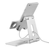 Brateck 2 in 1 Foldable Cell Phone and Smartwatch Stand (≤6.5''),Apple Watch Series 5/4/3/2/1,Apple Watch Studio/Hermès/Edition (LS)