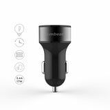 (LS) mbeat® Power Dot Pro Dual port 3.4A Rapid Car Charger - 17W/Metallic Design/Fast Charging Mobile (LS> MB-CHGR-C248)