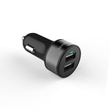 (LS) mbeat® Power Dot Pro Dual port 3.4A Rapid Car Charger - 17W/Metallic Design/Fast Charging Mobile (LS> MB-CHGR-C248)