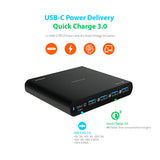 (LS) mbeat® Gorilla Power 80W USB-C Power Delivery (PD 2.0) and 4 USB-A Quick Charge 3.0 Compact Charger (LS> MB-CHGR-7U or MB-UWC-5K)