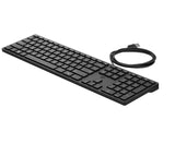 HP Wired 320K Full-Sized Keyboard - Compatible with Windows 10, Desktop PC, Laptop, Notebook USB Plug and Play Connectivity, Easy Cleaning 1YR WTY