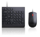 LENOVO Essential Wired Keyboard and Mouse Combo Full Keyboard Multimedia HotKey Height Adjustable Keyboard Wired Mouse Optical 1000DPI