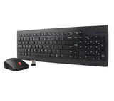 LENOVO Essential Wireless Combo Keyboard & Mouse 2.4GHz via Nano USB 3 Buttons Optical Mouse 1200DPI 3M Clicks (US English 103P)