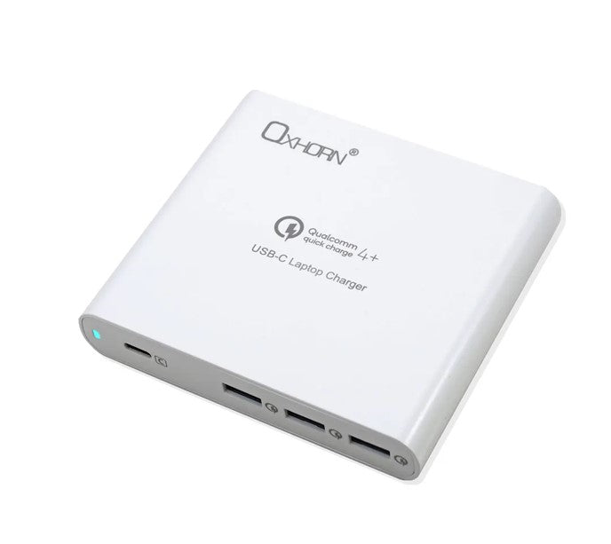 Oxhorn USB-C Quick Charge 3.0 Laptop Notebook Charger - Fast Charging 40W Power USB Type C, USB 3.0, USB-A, *Clearance*