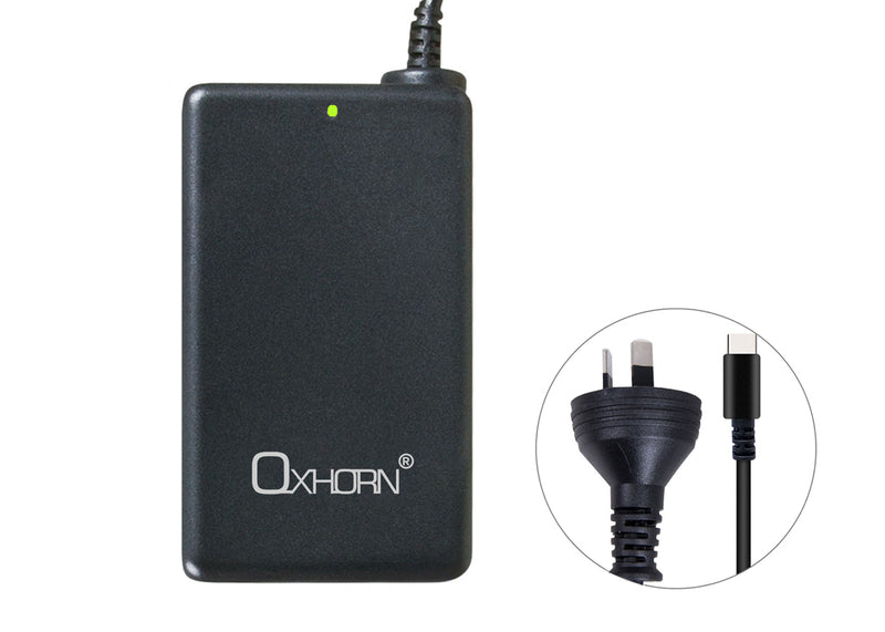 Oxhorn 65W AC Power Adapter USB-C Charger Power Delivery for Lenovo HP Dell Asus USB-C Laptop Tablet Mobile Built-in Power Supply Protection 2M Cable