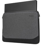 Targus 15.6" Cypress EcoSmart Sleeve for Laptop Notebook Tablet - Up to 15.6", Made with 5 Recycled Plastic Water Bottles - Grey