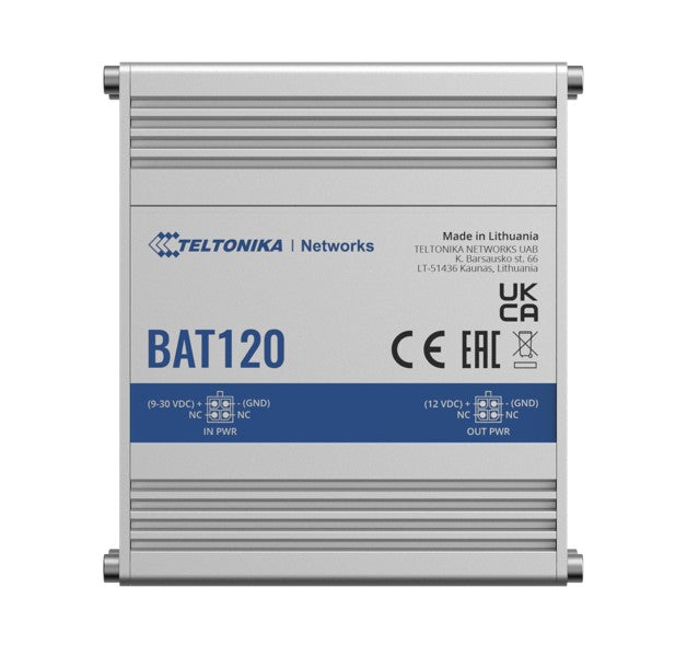 Teltonika Uninterruptable Power Supplies, Two 4-pin DC ports Power Supply, DIN rail and surface mounting options - 6hrs Runtime at Full Load