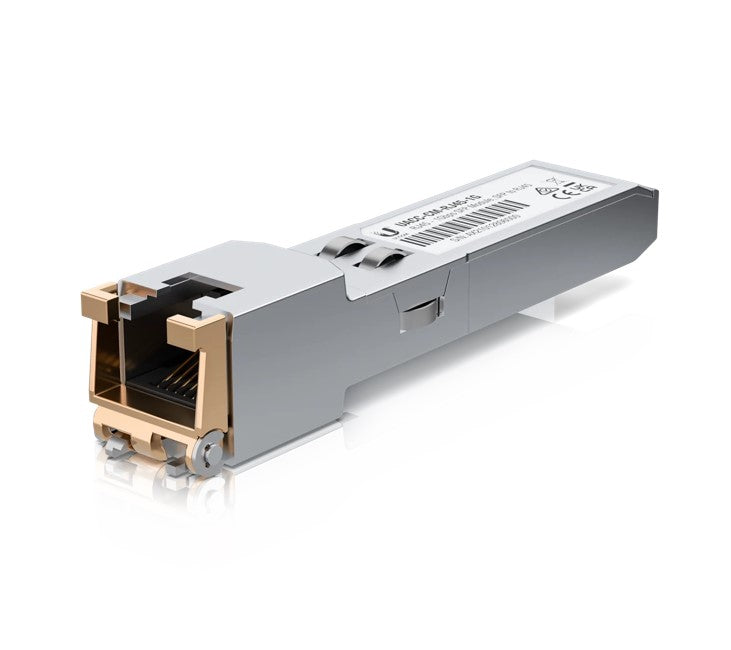 Ubiquiti SFP to RJ45 Transceiver Module, 1000Base-T Copper SFP Transceiver, 1Gbps Throughput Rate, Supports Up to 100m, 2Yr Warr