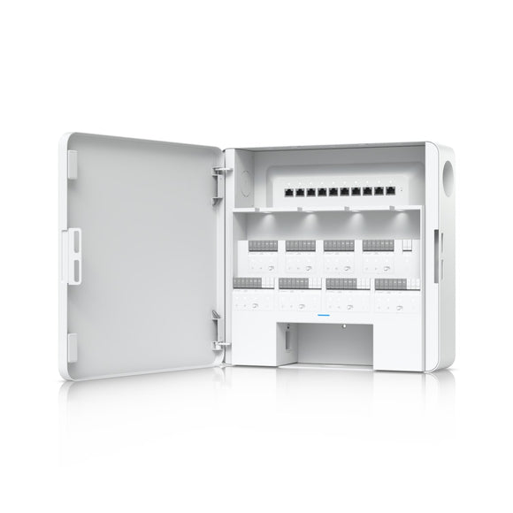 Ubiquiti Enterprise Access Hub, With Entry And Exit Control to Eight Doors, Battery Backup Support,(8) Lock terminals (12V or Dry), 2Yr Warr