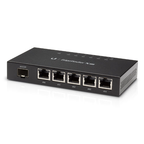 Ubiquiti EdgeRoute Advanced Gigabit Ethernet Router - Compact Powerful Router Sporting,5 Gigabit RJ45 Ports Passive PoE Support& SFP,  2Yr Warr