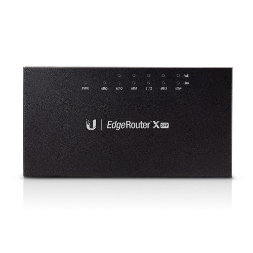 Ubiquiti EdgeRoute Advanced Gigabit Ethernet Router - Compact Powerful Router Sporting,5 Gigabit RJ45 Ports Passive PoE Support& SFP,  2Yr Warr