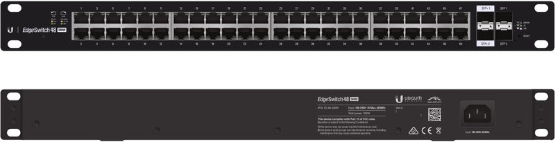 Ubiquiti EdgeSwitch 48, 48-Port Managed PoE+ Gigabit Switch, 2 SFP and 2 SFP+, 500W, Support PoE+ & 24v Passive, No Controller Needed, Incl 2Yr Warr