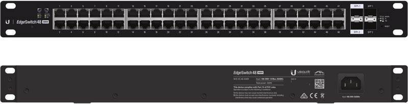 Ubiquiti EdgeSwitch 48, 48-Port Managed PoE+ Gigabit Switch, 2 SFP and 2 SFP+, 500W, Support PoE+ & 24v Passive, No Controller Needed, 2Yr Warr