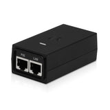 Ubiquiti PoE Adapter, 24VDC, 12W, Gigabit Ethernet, ESD protection & LED, Surge and Clamping Protection, Black, 2Yr Warr